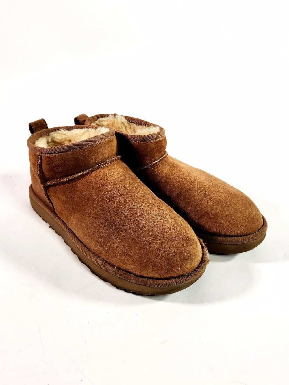 UGG Classic Mini Sheepskin Lined Boots - Chestnut, Size 7
